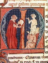 Ms 1003 f.1 The Doctors Teachings、Oeuvres de Galien、Claudius Galenus作（c.130-c.201）
